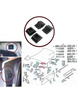 Mercedes W124 için Bagaj Takoz Seti 1247580044 1247580144A