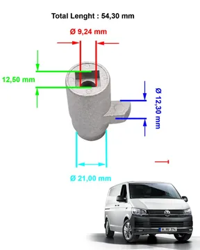 VW Transporter T5 T6 İçin Sağ Kol Kolçak Ayar Parçası 7H0881082