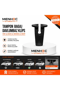 VW Audi Skoda Seat Tampon Bagaj Davlumbaz Klipsi – Kaporta & Trim Sabitleme Klipsi 10 Adet