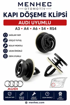 Volkswagen Audi A3 - A4 - A6 - S4 - RS4 Kapı Döşeme Klipsi 10 Adet