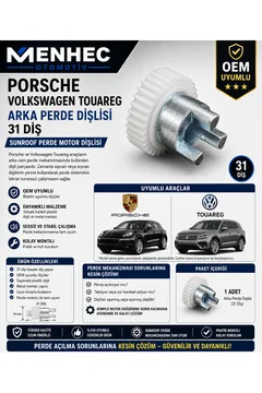 Porsche Volkswagen Touareg Arka Perde Dişlisi 31 Diş Sunroof Perde Motor Dişlisi OEM Uyumlu