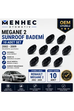 Renault Megane 2 Sunroof Bademi 10 Adet Set 2002-2009 Sunroof Tamir Parçası OEM Uyumlu