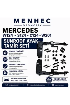 Mercedes W124 W201 Sunroof Ayak Tamir Seti Açılır Tavan Mekanizma Tamir Kiti