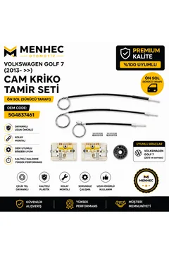 Volkswagen Golf 7 Ön Sol Cam Kriko Tamir Seti 2013 Sonrası 5G4837461