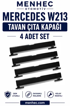 Mercedes W213 Tavan Çıta Kapağı 4 Adet Set Port Bagaj Kapak OEM Uyumlu