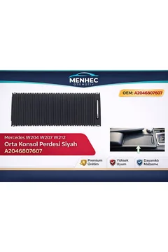 Mercedes W204 W207 W212 Orta Konsol Perdesi Siyah A2046807607 | Konsol Kapak Sürgü