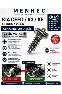 Kia Ceed K3 K5 Opirus Yan Ayna Motor Dişlisi Çelik Metal Katlanır Ayna Tamir Parçası