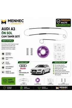 Audi A3 Ön Sol Cam Kriko Teli ve Tamir Seti OEM Uyumlu