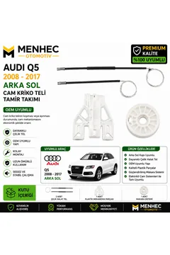 Audi Q5 2008-2017 Arka Sol Cam Kriko Teli Tamir Takımı