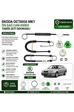 Skoda Octavia MK1 Ön Sağ Cam Kriko Tamir Seti Sekmanlı