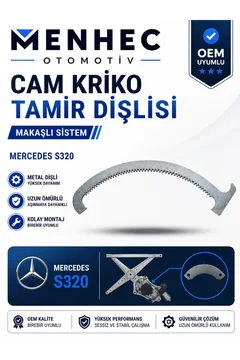 Mercedes S320 Cam Kriko Tamir Dişlisi Makaşlı Sistem Cam Mekanizma Dişlisi OEM Uyumlu