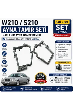 Mercedes E-Class W210 S210 Katlanır Ayna Gövde Demiri Tamir Seti Sağ Sol Set