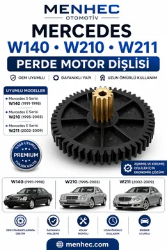 Mercedes W140 W210 W211 Arka Perde Motor Dişli Tamir Seti Cam Güneşlik Perde Dişlisi