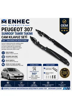 Peugeot 307 Sunroof Tamir Takımı Cam Kılavuz Seti 2001-2008 Sunroof Mekanizma Onarım Kiti OEM Uyumlu