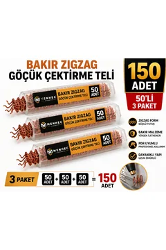 Bakır Zigzag Göçük Çektirme Teli PDR Boyasız Göçük Düzeltme Kaporta Tamir Teli 50’li 3 Paket