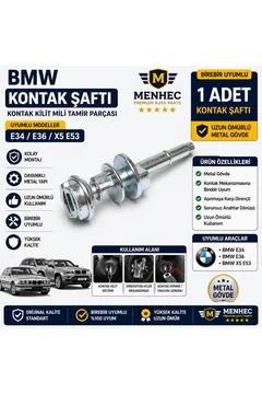 BMW E34 E36 X5 E53 Kontak Şaftı Kontak Kilit Mili Tamir Parçası
