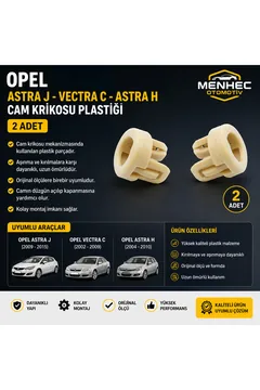 Opel Astra J Astra H Vectra C Cam Krikosu Plastiği 2 Adet Cam Mekanizması Tamir Parçası