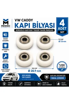 VW Caddy Sürgülü Kapı Bilyası 4 Adet Set 29mm Kapı Ray Tekeri Tamir Parçası