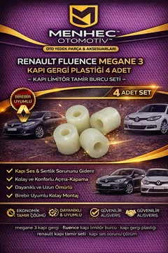 Renault Fluence Megane 3 Kapı Gergi Plastiği 4 Adet – Kapı Limitör Tamir Burcu Seti